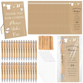DAVAXI 51 Set Appreciation Gifts Baby Shower Gifts for Guest Baby Shower Ballpoint Pens Thank You for Coming Sign Gender Reveal Greeting Cards Thank You Gifts Bulk Baby Shower Favors Souvenirs Prizes