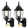 Lamomo Outdoor Wall Sconce, 2 Pack Dusk to Dawn Motion