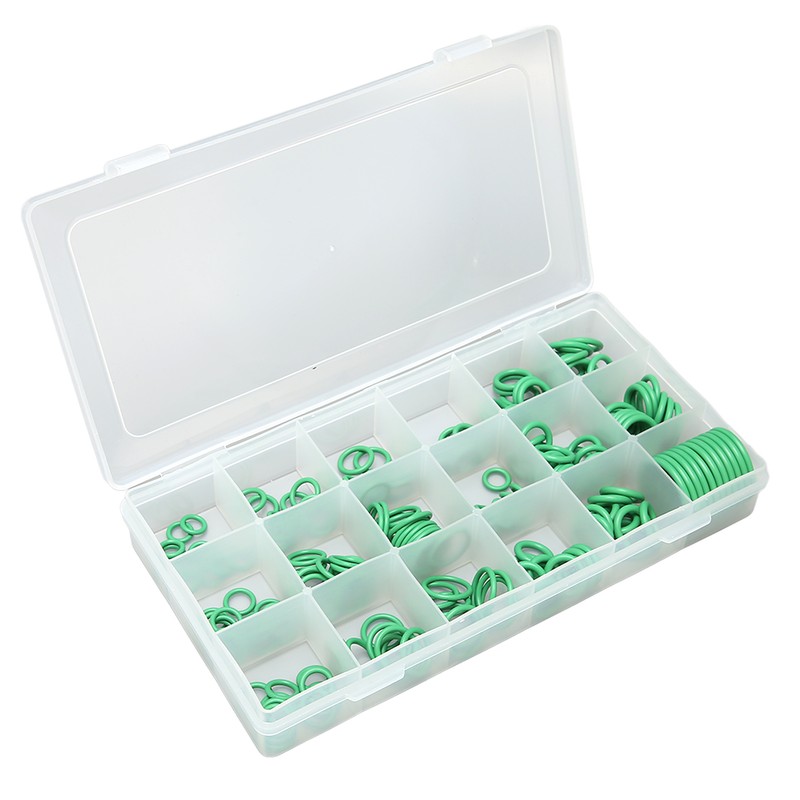 225pcs Car Air Conditioner Seal Ring Kit 18‑Compartment AC O