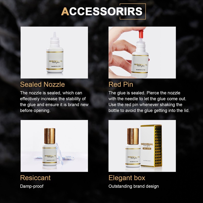 5ml Eyelash Extension Glue Individual Fast Drying Semi Permanent Long