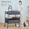 Portable Baby Changing Table with 2 Storage Baskets, BabyBond Foldable