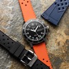 ZULUDIVER AquaTropic Rubber Divers Watch Strap with Premium Folding Buckle.