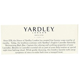Yardley London English Lavender with Essential Oils Soap Bar, 4.25 oz Bar (Pack of 12)