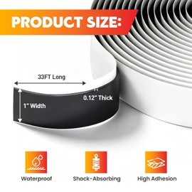 LLPT Butyl Tape 1/2 Inch x 33 Feet White 1 Pack Leak Proof Waterproof Seal