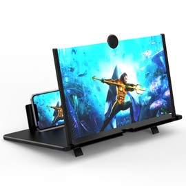 18" Screen Magnifier for Cell Phone - 3D HD Magnifying Projector Screen Enlarger Expanders for Movies, Videos and Gaming – Foldable Phone Stand with Screen Amplifier–Compatible with All Smartphones