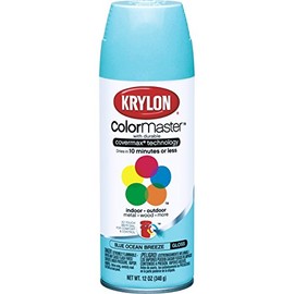 12 Oz Blue Ocean Breeze Indoor and Outdoor Spray Paint Gloss [Set of 6]
