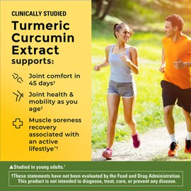 Nature Made High Absorption Turmeric Curcumin Capsules, Turmeric Supplement, Muscle and Joint Support Supplement, 30 Capsules, 30 Day Supply