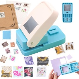 Punzón cuadrado de 1 pulgada para sellos de correo, para manualidades de papel, perforadores de papel en forma de sello, perforadores de chatarra de u