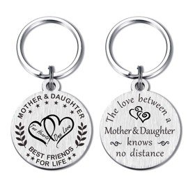 MXRSDF Mother Daughter Keychain - Christmas Birthday Mothers Day Gift from Daughter to Mom
