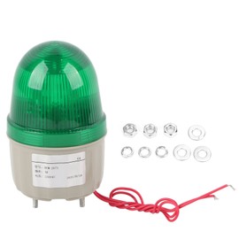 BERM BEM-2071 Warning Light LED Rotating Indicator Portable Rotating Warning Light for Monitoring 220 V AC (Green)