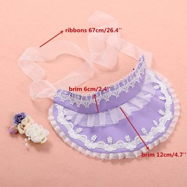 COSDREAMER Women sun hat Lolita cosplay hat Victorian Bonnet Hat ((purple)