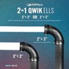 Fernco 3" Flexible PVC 90-Degree Elbow Includes Optional 2" Reducer