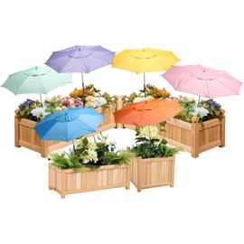 Sunnymove 6 Pack Plant Shade Umbrellas for Outdoor Plant, 26" Larger Garden Umbrella Shade Cover Outdoor Canopy for Flower, Vegetable, Potted and Garden Beds Protection to ‌defend (Multicolor)