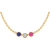 Lapis Lazuli, Pink Fuchsia Chalcedony & Howlite Necklace for Women
