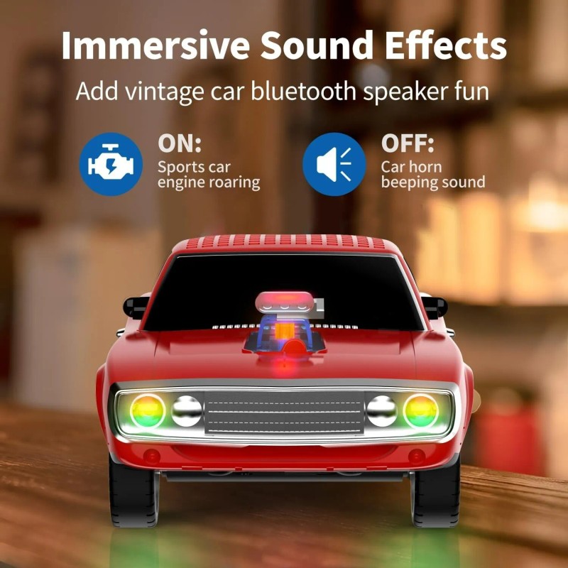 Hooked Electronics Dodge Blue Challenger 1968 Bluetooth Portable Speaker w/