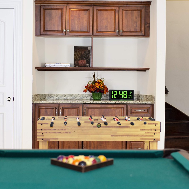 AcuRite 75155M 14.5" Large Green LED Digital Clock Inch