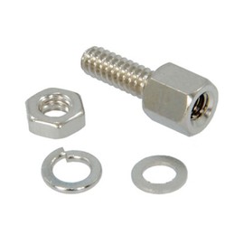 Jameco Valuepro 14-522-R Jack Screw Nut Washers Set, 4-40 Hex, 0.187" W x 0.187" H x 0.315" L Thread(10 Pack)