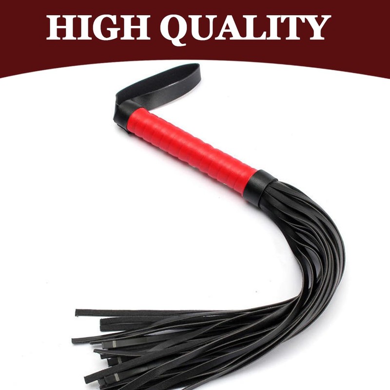 XUZOPIM Leather Whip Horse Whisk With Fringe Whip For Horse