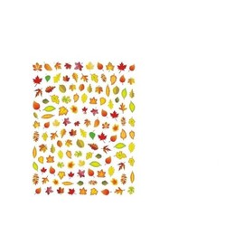 Autumn Leaf Nail Decal Sticker Turkey Thanksgiving Pumpkin Maple Fruit Stickers Wg346 Nail Wraps Stickers Manicure Supplies for Women Nails Full Long Lasting Easy Apply and Remove