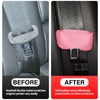 VKGUG 2PCS Leather Seat Belt Buckle Cover Car Seatbelt Fixing