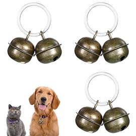 3 Set Dog Cat Bells for Collar Falconry Bells Loud Pet Charm Pendant Decoration for Dogs Cats Tracker Harness Training(Black)
