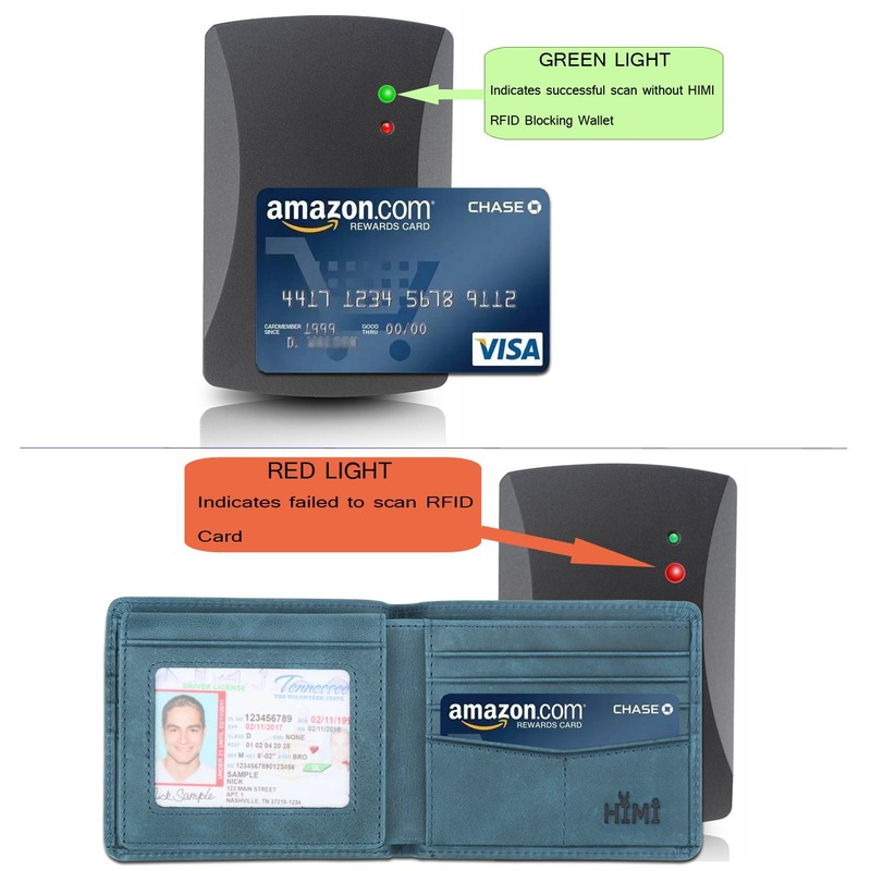 Wallet for Men-Genuine Leather RFID Blocking Bifold Stylish Wallet With