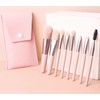 Lucky Interests Mini Makeup Brushes Set, Portable 8pcs Premium Synthetic
