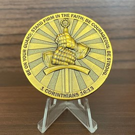 Faithful Guardian Christian Challenge Coin Bible Verses Military