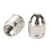 Sunlite Hex Sport Schrader Valve Caps, Silver