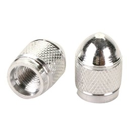 Sunlite Hex Sport Schrader Valve Caps, Silver