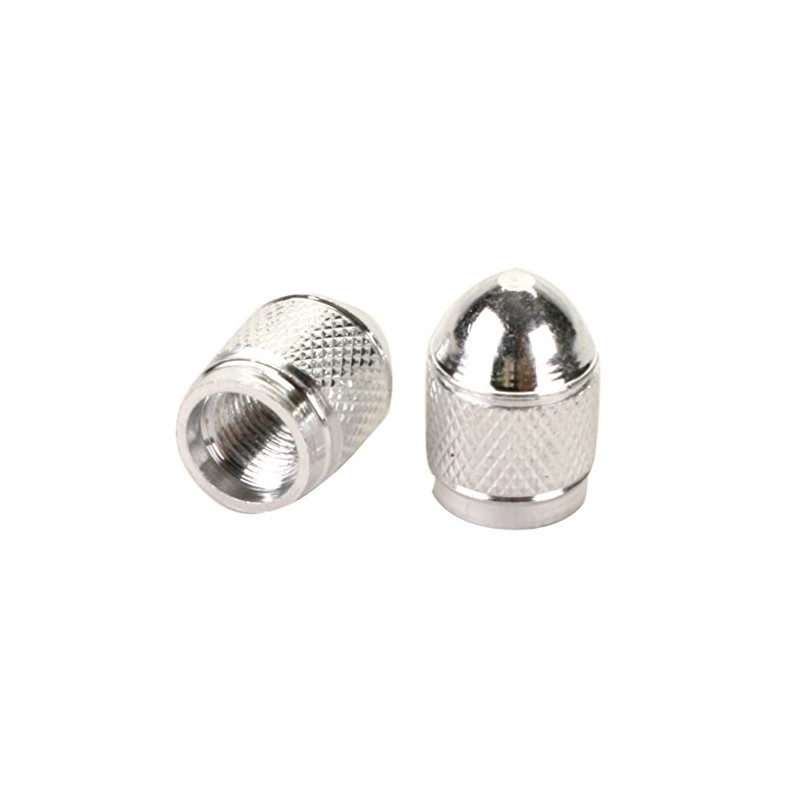 Sunlite Hex Sport Schrader Valve Caps, Silver