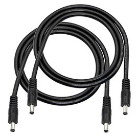 DC to DC Cable,3FT 18AWG DC 5.5MM x 2.1MM Male to Male Plug Power Adapter Cable for LED, CCTV, Car, Monitors,etc(2 Pcs)