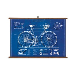 Cavallini Papers & Co., Inc. VSC/BIC Bicycle Blueprint Cavallini Bicycle Blueprint Vintage School Chart
