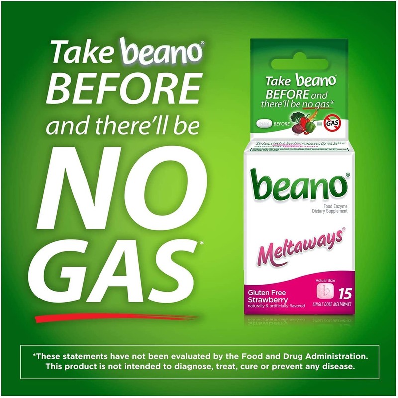 Beano Meltaways | Gas Prevention & Bloating Relief | Strawberry