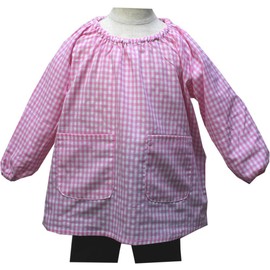 [KAK STYLE] Children's Smock 100 110 120 130 140 (140, Pink), Pink