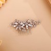 Chargances Bridal Silver Rhinestone Flower Hair Comb Wedding Crystal Hair
