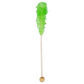 Green Rock Candy on a Stick (72 Pack) - Bulk INDIVIDUALLY WRAPPED Watermelon Sugar Crystal Rock Sticks - Perfect for Party Favors, Weddings, Receptions, Drinks, & Bridal Showers! - By Dr. Variety