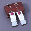 KitsKap Tanjiro Earrings Hanafuda Tanjiro Cosplay Earrings Anime Jewelry Accessories
