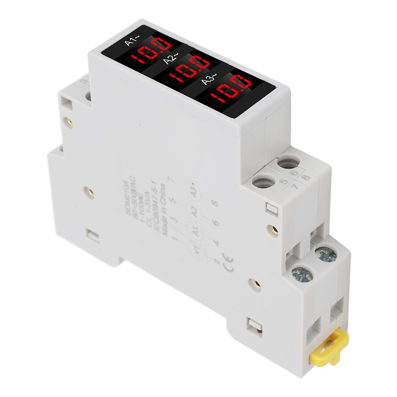 3 Phase DIN Rail Ammeter LED Digital Display High Accuracy