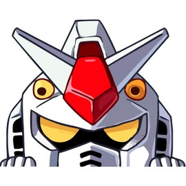 RX-78 Peeker Gundam Vinyl Decal Sticker UV & Water Proof Water Bottle Bumper Window Laptop Gift in USA Made 4.2"