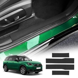 KUNGKIC For Mini Cooper U25 Countryman 2024 2025 PU Car Door Edge Protector Sill Protector Sticker Film Anti-Collision Protection Cover Threshold Strip Accessories (Faux Leather)