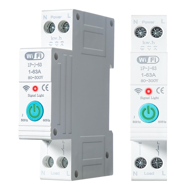 Jadeshay Tuya Smart WiFi Circuit Breaker, 1P 63A Switch, WiFi
