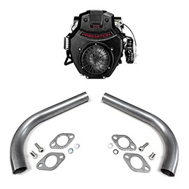 ARSPORT Tow Exhaust pipes U Weld For Predator 670cc V-Twin Go Kart, Mini Bike, golf cars, generators.