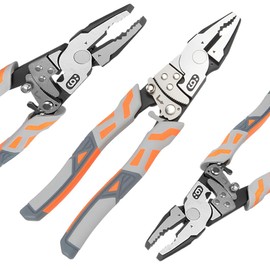 Ratchet Wire Cutters - 67% Labor-Saving Dual Mode (Normal/Ratchet), Cuts Steel Bars/Cables ≤8mm, VDE 10kV Insulated Grip, Forged 55HRC German Steel