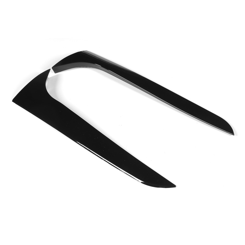 2pcs Rear Back Window Side Spoiler Glossy Black Maintenance Replacement