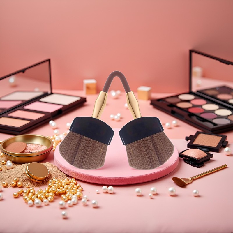 Mini Powder Blush Brush, 2Pcs Small Makeup Brush Facial Makeup