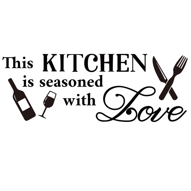 SUPERDANT Kitchen Wall Stickers This Kitchen is Seasoned with Love
