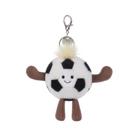 Apricot Lamb Football Soft Cuddly Keychain, Plush Toys Stuffed Keychain for Kids Backpack, Purse, 3 Inches