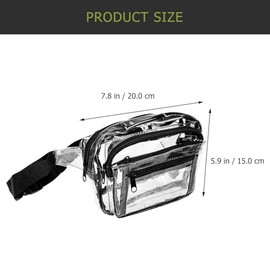 Bolso de Cintura Deportivo de Pvc Transparente Pequeño para Mujer, Riñonera Elegante para Exteriores y Gimnasio, Bolsa Cruzada Ligera para Running y V