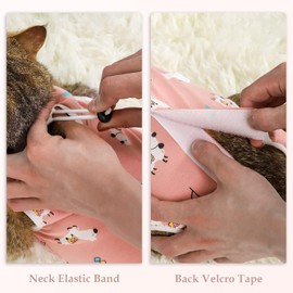 2 Pack Cat Recovery Suit - Breathable Cat Surgery Recovery Suit Female, Cat Onesie for Cats After Surgery, Cat Spay Recovery Suit Female Abdominal Wounds (Style 1, Small)